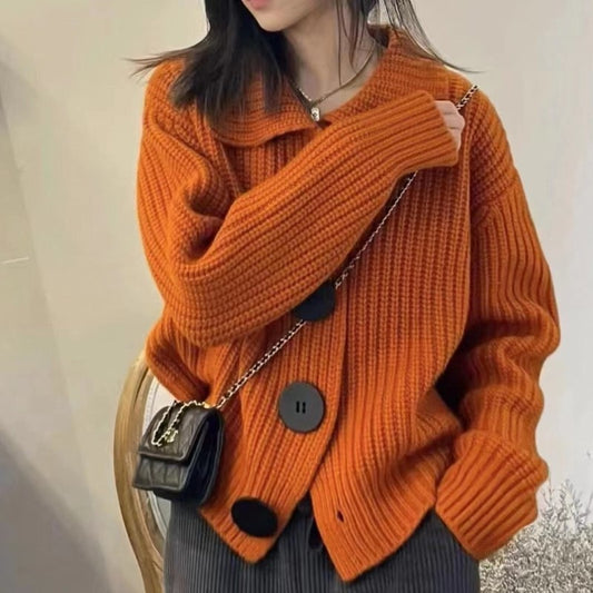 Cardigan femme en cachemire – col V, manches longues