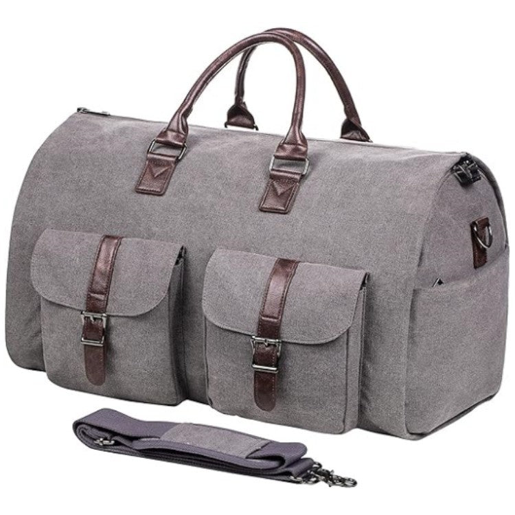Sac de voyage cuir PU noir vue face