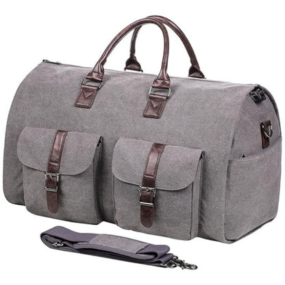 Sac de voyage cuir PU noir vue face