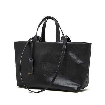 Sac épaule cuir noir première couche Ulrike Vogalia Paris