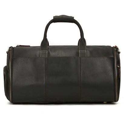 Sac de voyage vintage cuir grande capacité vue profil