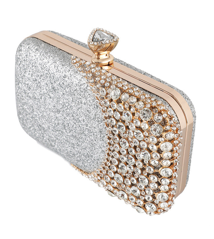 Minaudière soirée or diamant alliage