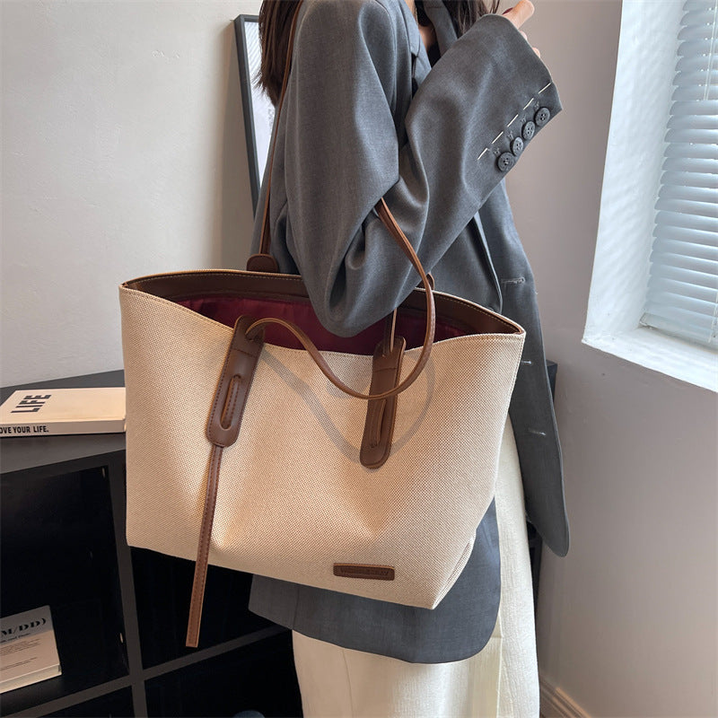Tote Oxford noir trapèze Blanche Vogalia Paris