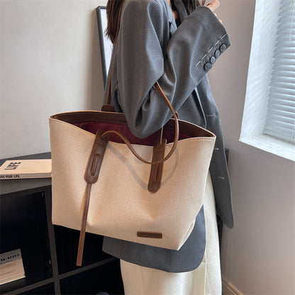 Tote Oxford noir trapèze Blanche Vogalia Paris