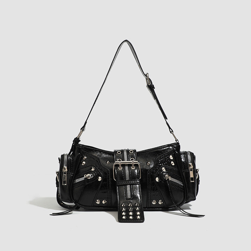 Sac cuir huilé détail