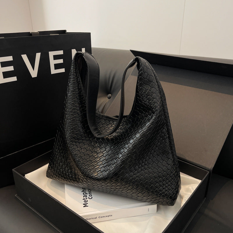 Sac tressé embosse noir