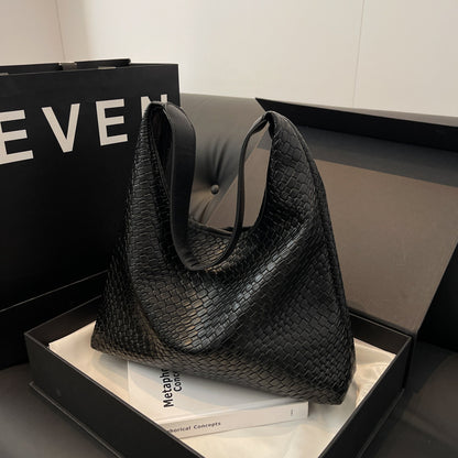 Sac tressé embosse noir