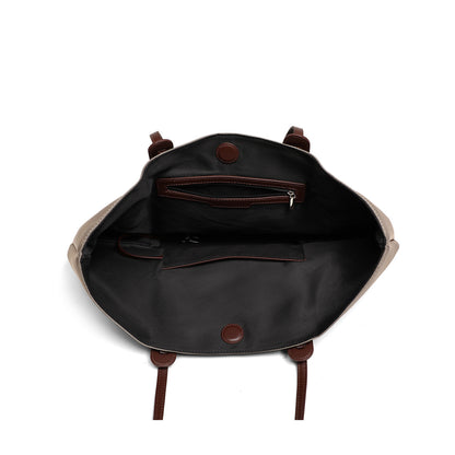 Tote canvas abricot vue profil