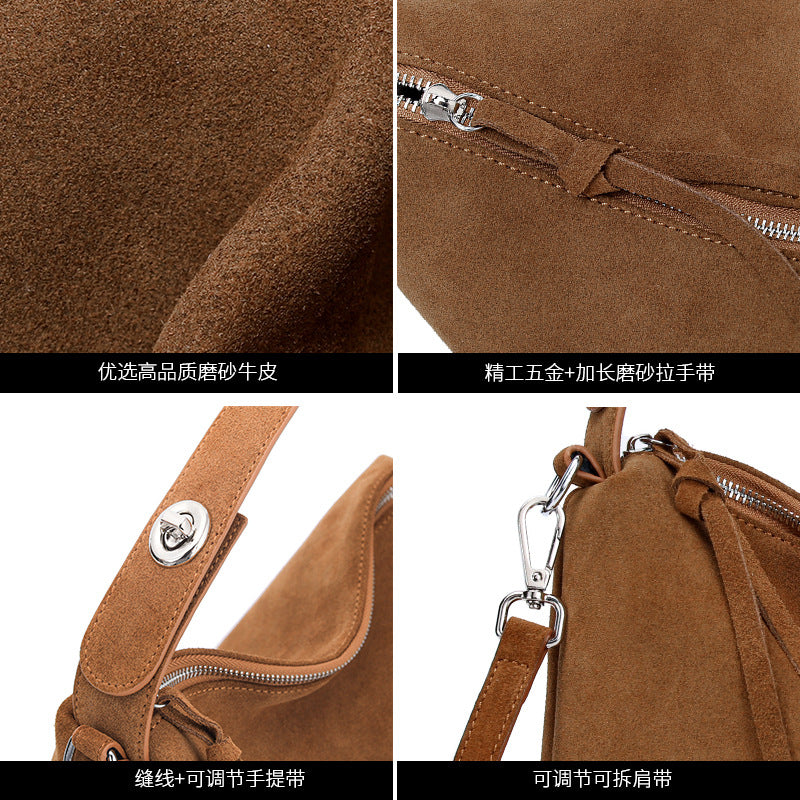 Tote bag daim gris grainé première couche