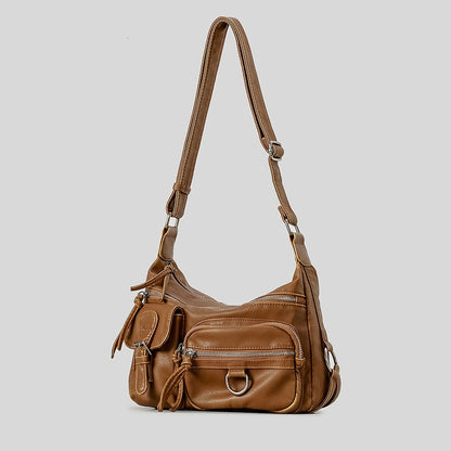 Sac vintage vert militaire style moto original caractère affirmé femme