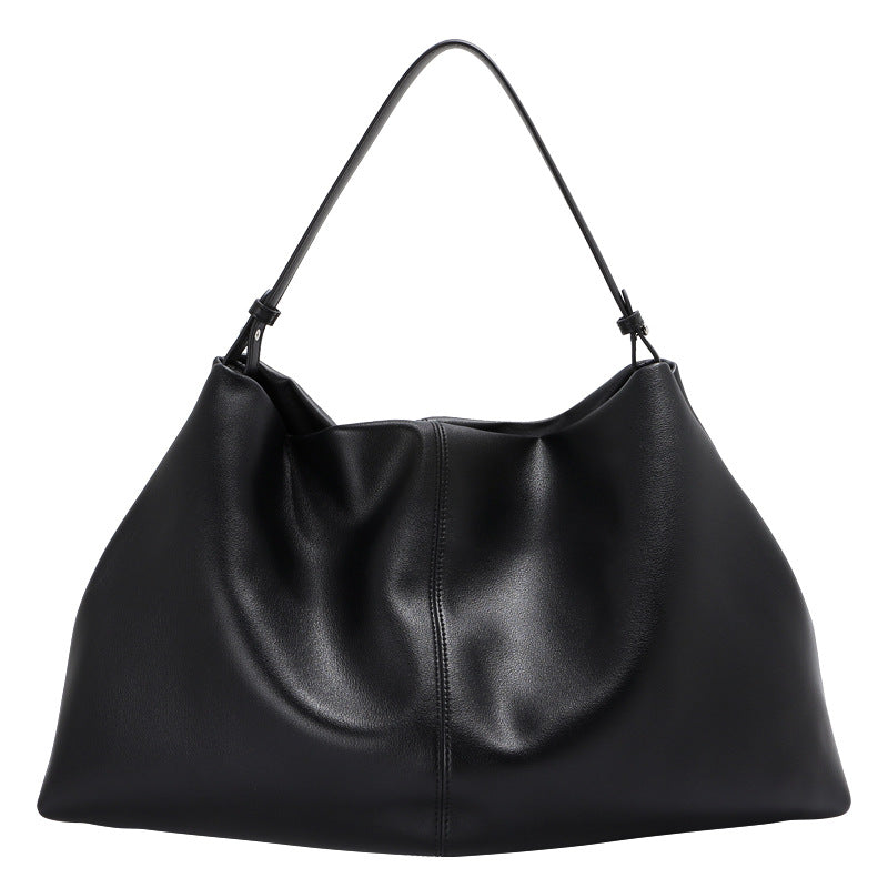 Sac underarm cuir noir 44x9x26cm Xenia Vogalia Paris