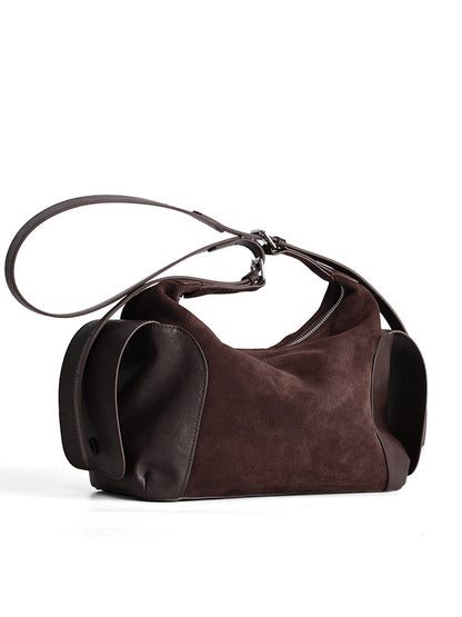 Sac boston cuir café givré Alix Vogalia Paris