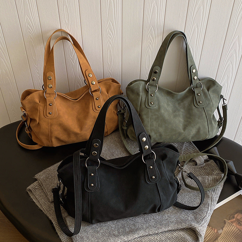 Sac messenger givré vue face