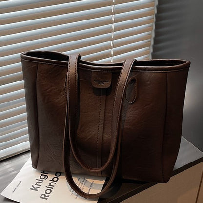 Tote bag PU double poignée 4 coloris