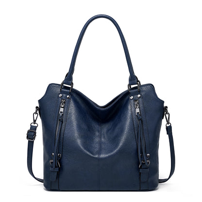 Tote double zip marron