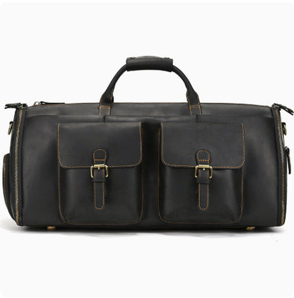 Sac de voyage en cuir multifonction pliable transport