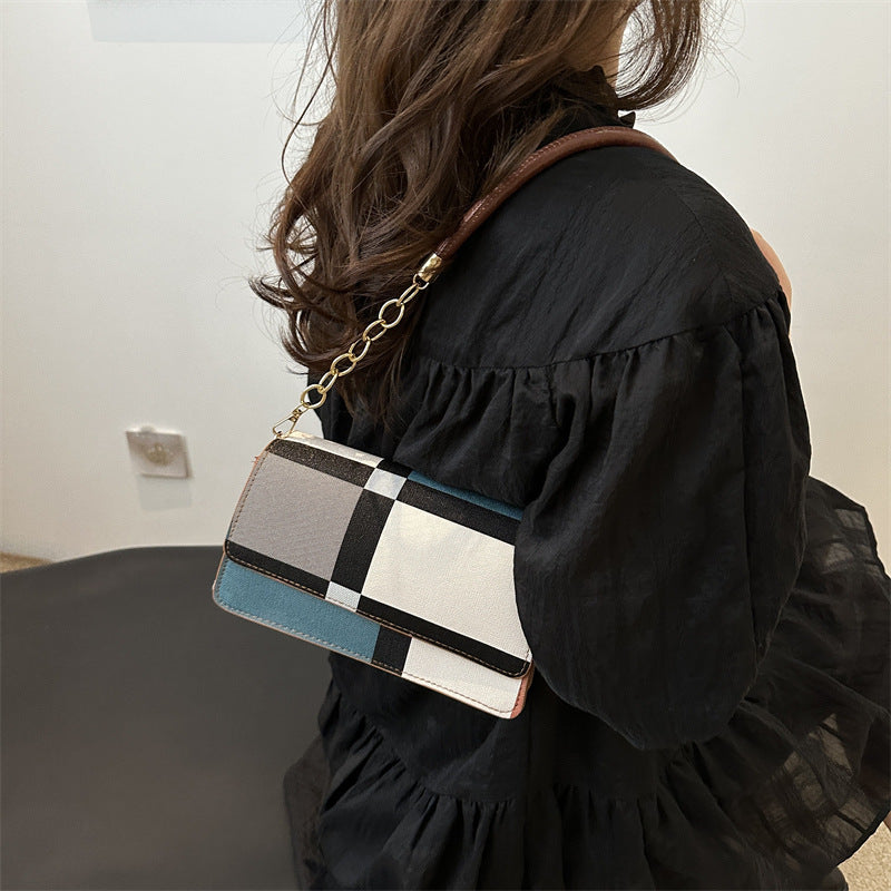 Sac carré patchwork gris