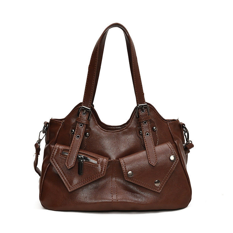 Sac messenger rétro noir automne