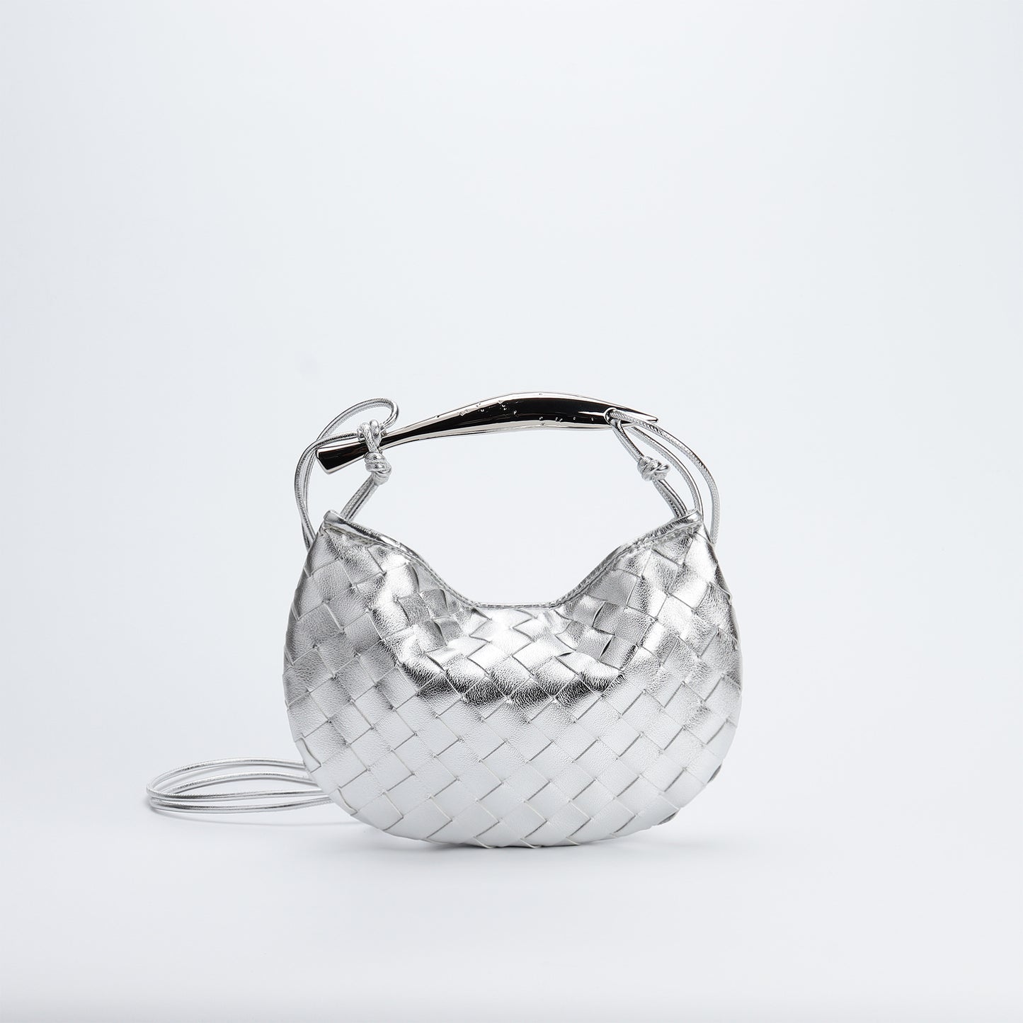 Mini sac tressé argent sterling
