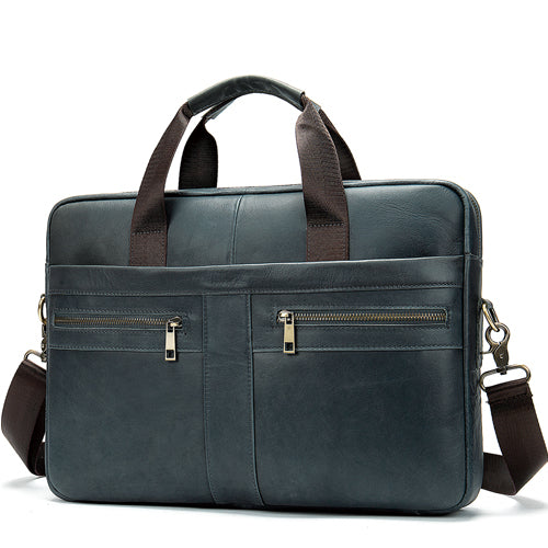 Serviette cuir noir 39x7x27cm Ségolène Vogalia Paris