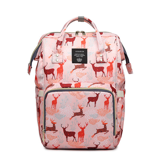 Sac maman gris clair portable