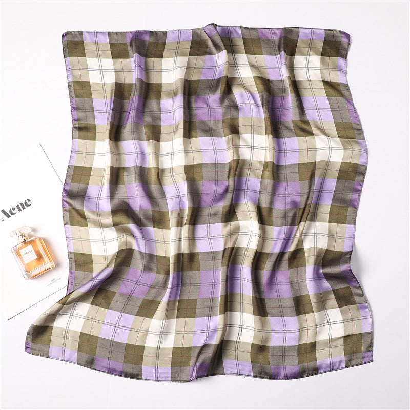 Foulard carreaux coloré vue profil
