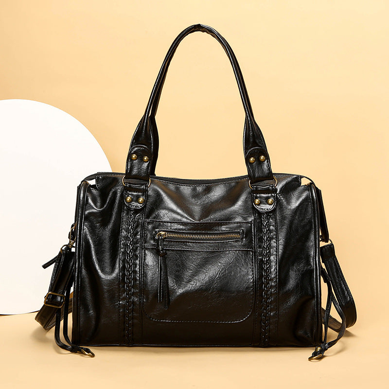Sabine crossbody café topstitching