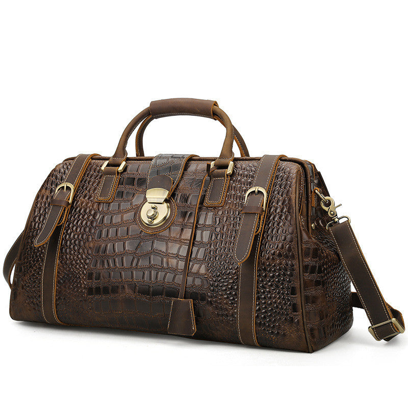 Sac voyage homme cuir vue face