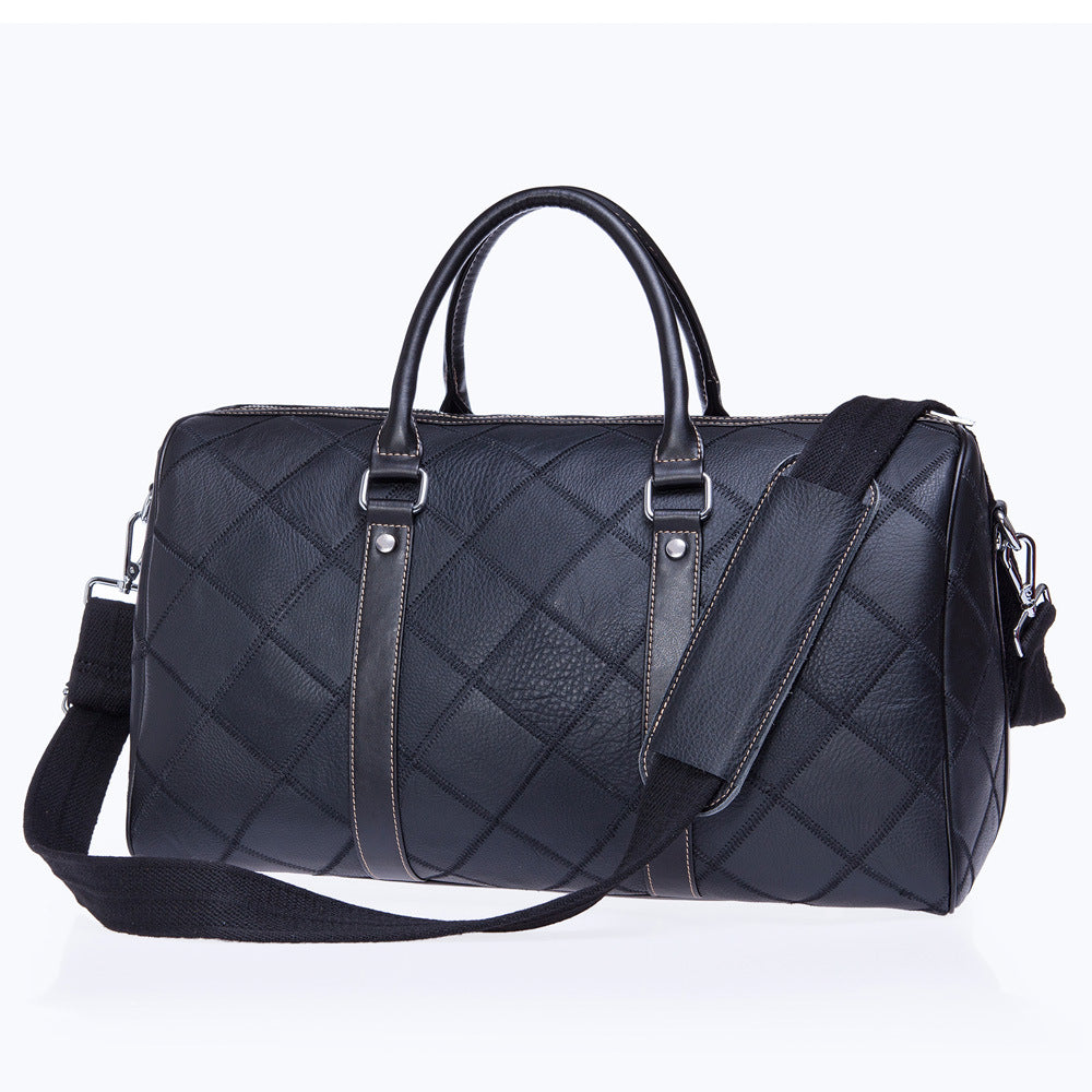 Sac carreaux vintage vue face