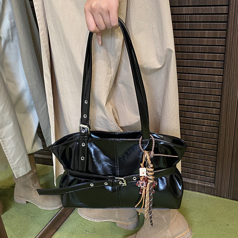 Sac cuir ciré kaki