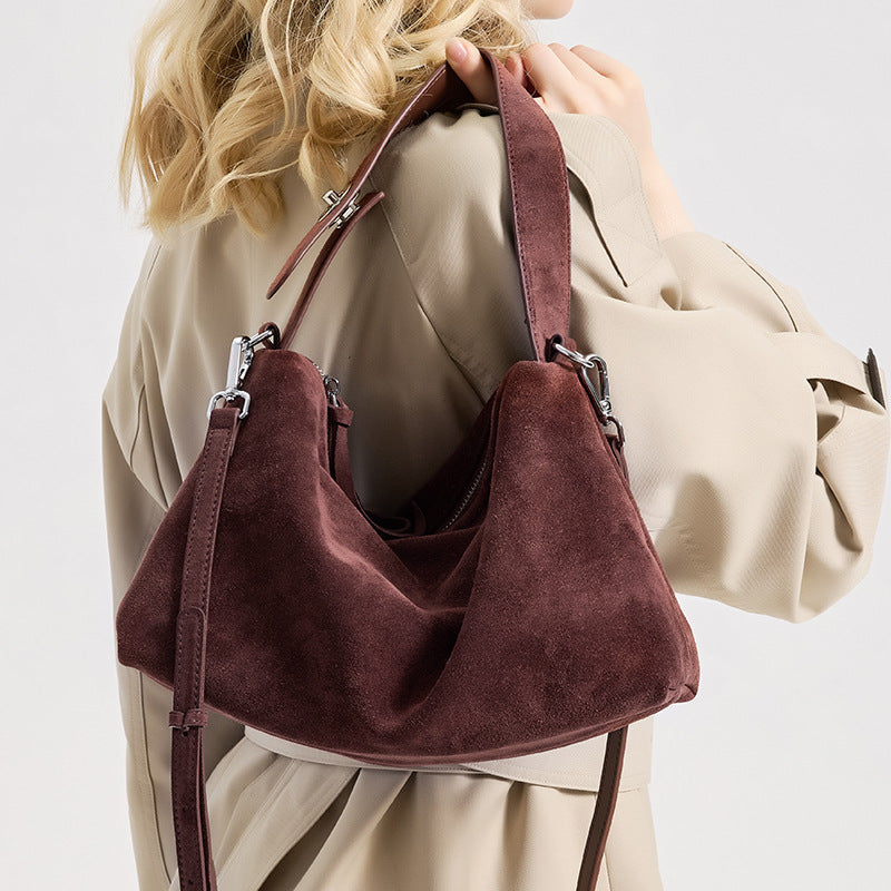 Tote bag daim noir grainé première couche