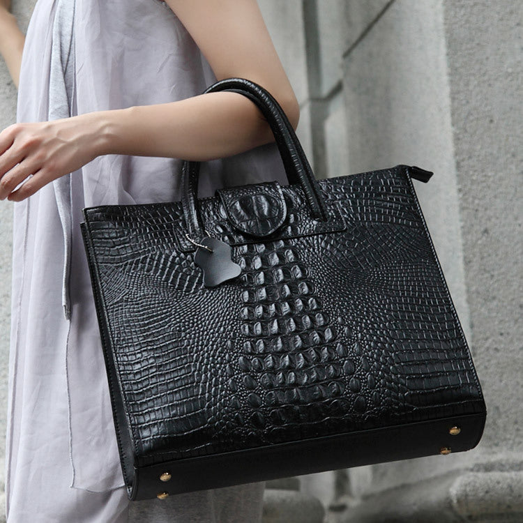Tote bag cuir croco petite taille