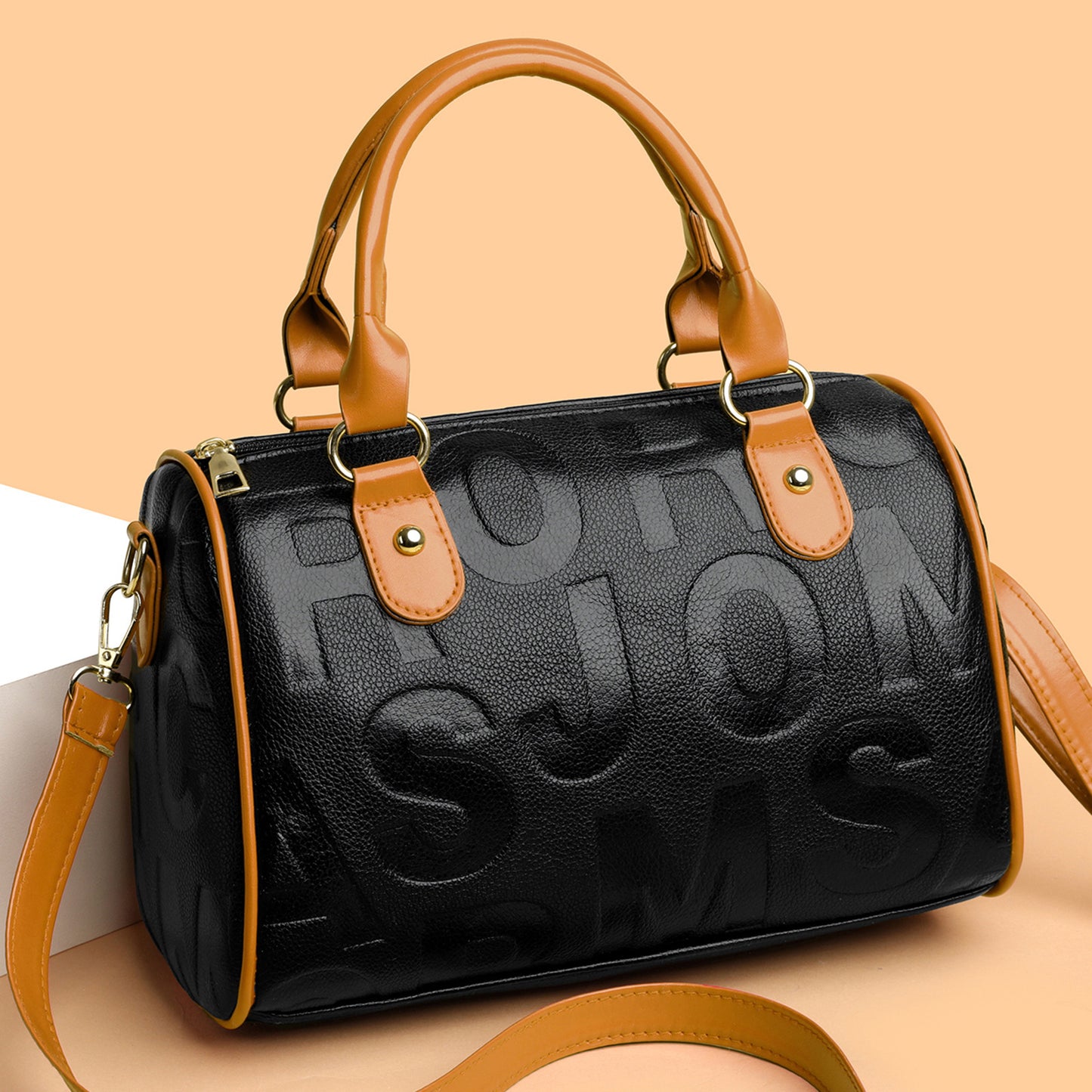 Genuine Leather Shoulder Bag – Large Capacity