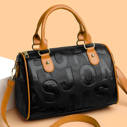 Genuine Leather Shoulder Bag – Large Capacity