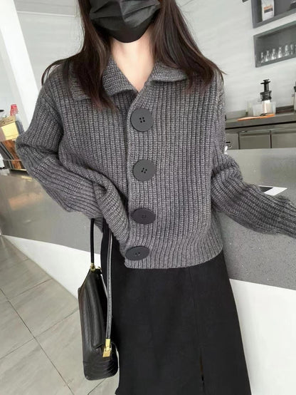 Cardigan femme en cachemire – col V, manches longues