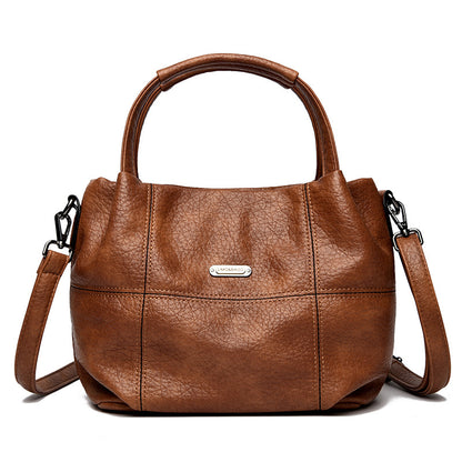 Sac cuir souple poche plaquée vue face