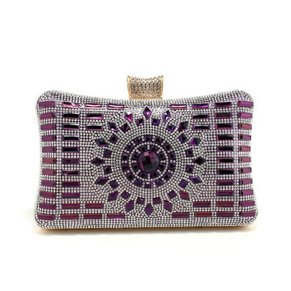 Pochette Soirée Femme Diamants Luxe Forme Oreiller