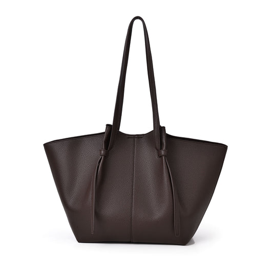 Tote chocolat laid-back grande capacité