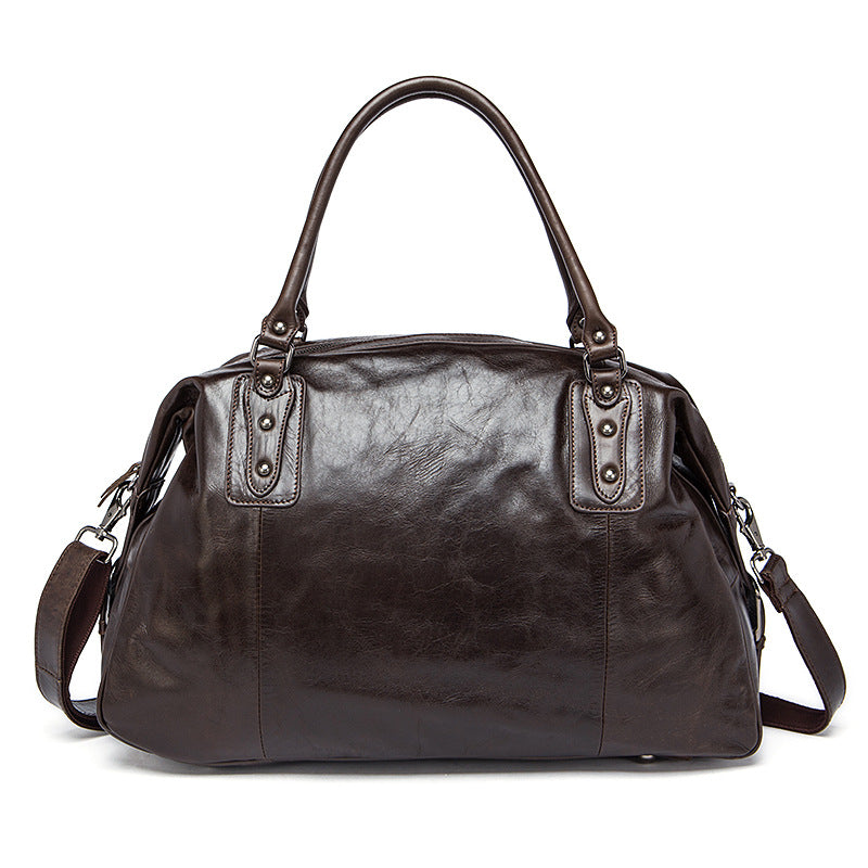 Sac voyage cuir véritable vue face