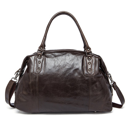 Sac voyage cuir véritable vue face