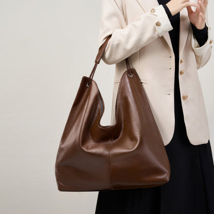 Sac Cabas Cuir Véritable Femme - Grand Sac à Main Travail
