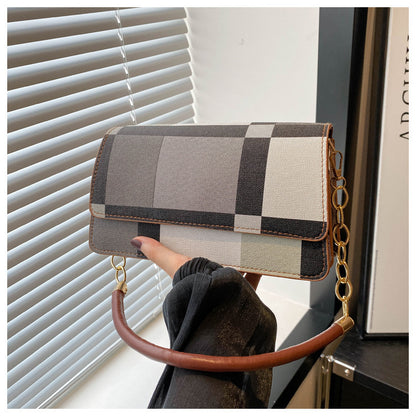 Sac carré patchwork bleu lac