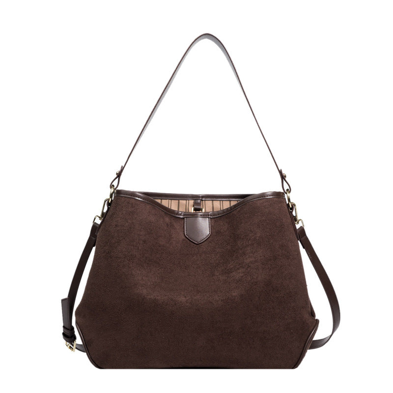 Tote bag cuir souple maté noir vintage