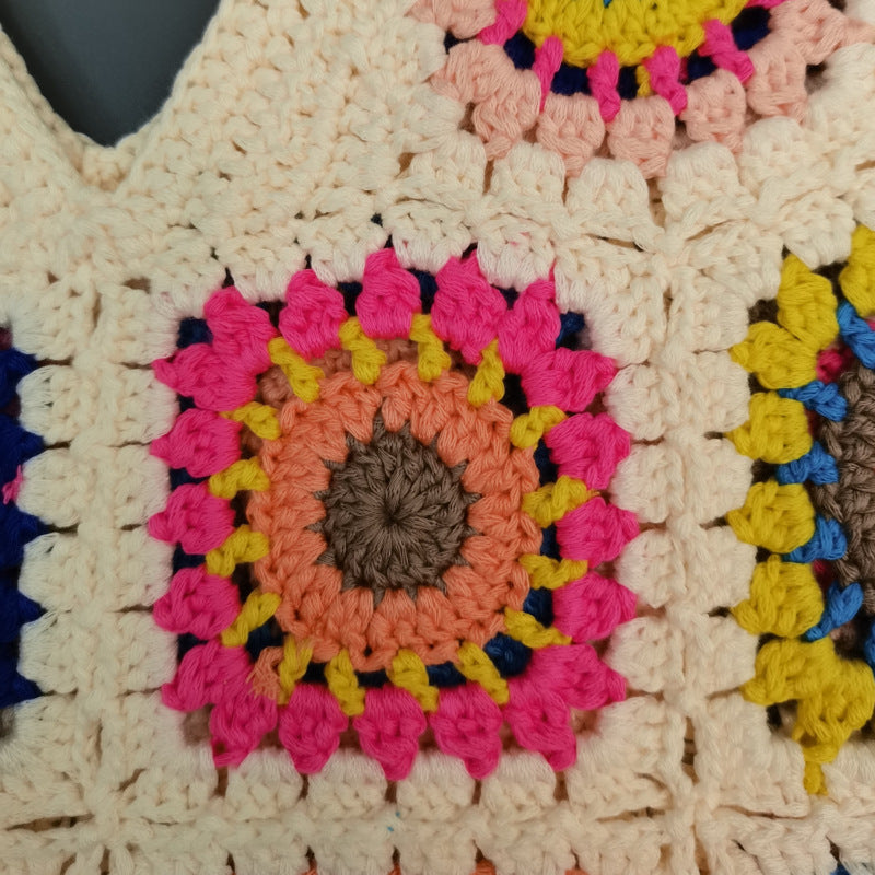 Sac Cabas Crochet Femme en Fil de Coton