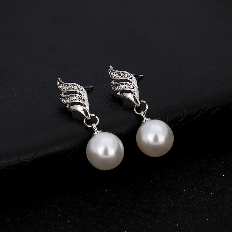 Parure Mariée Perles Diamants - Lignes Ondulées Tendance