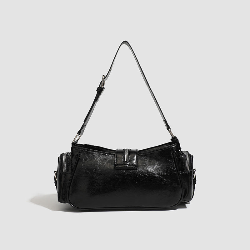 Sac cuir ciré niche vue face