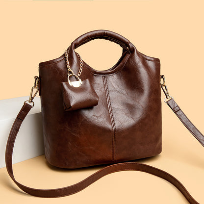 Sac rétro cuir huilé vue intérieure
