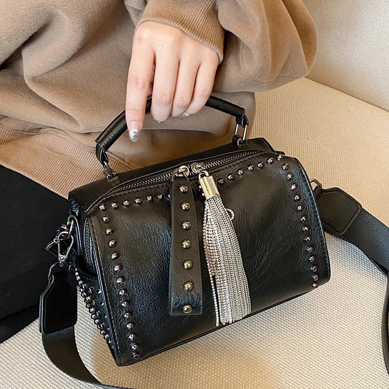 Sac crossbody noir vue profil