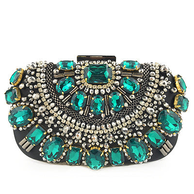 Pochette Soirée Femme Diamants Perles