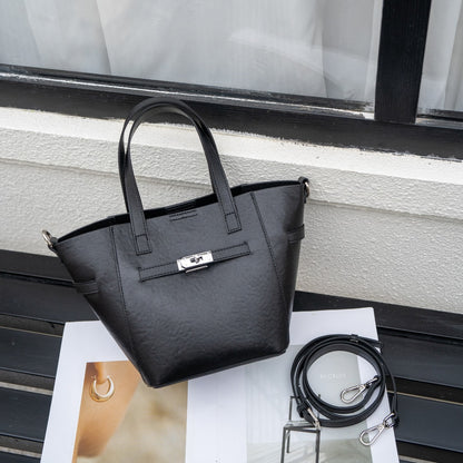 Sac panier cuir blanc cassé